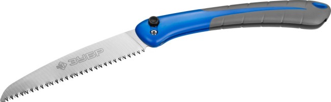 Ножовка складная (пила) ПОХОДНАЯ 9 180 мм, 9TPI, японский зуб с трехгр. заточкой, рез "на себя", компактная,точный рез сырой древесины, ЗУБР,  ( 15168-18 )