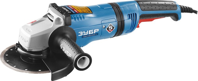 Углошлифовальная машина (болгарка), ЗУБР Профессионал УШМ-П180-2100 ПВ, плавный пуск, антивибрационная защита, 180 мм, 8000 об/мин, 2100Вт,  ( УШМ-П180-2100 ПВ )