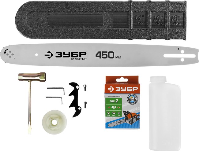 Пила цепная бензиновая, ЗУБР ПБЦ-М560 45П, хромир. цилиндр, праймер, 54,6 см3 (2,1 кВт), шина 45 см, 11500 об/мин,  ( ПБЦ-М560 45П )