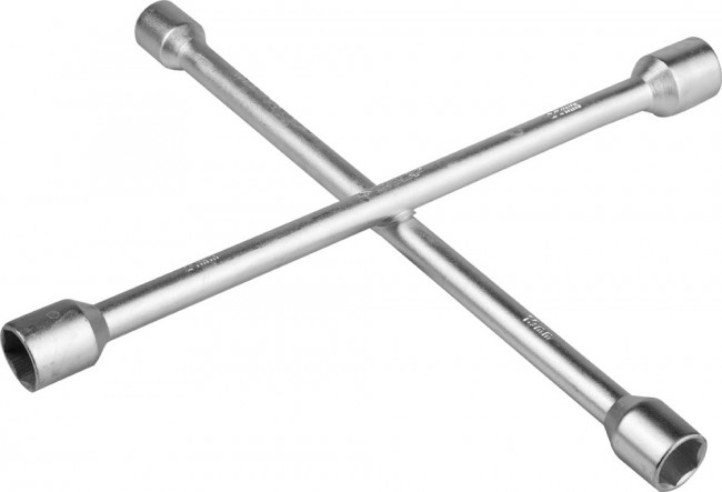 Ключ-крест ЗУБР "ЭКСПЕРТ" автомобильный оцинкованный, 17-19-21-22мм,  ( 27543 )