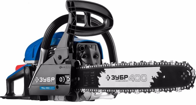 Пила цепная бензиновая, ЗУБР Профессионал ПБЦ-450 40П, хромир. цилиндр, праймер, 45 см3 (1.8 кВт), шина 400 мм, 10800 об/мин,  ( ПБЦ-450 40П )