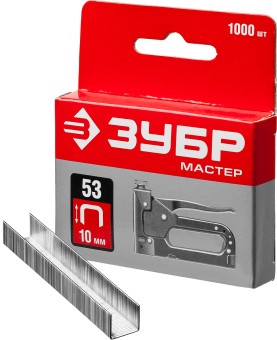 ЗУБР 10 мм скобы для степлера тонкие тип 53, 1000 шт, ( 31625-10 ) ЗУБР 10 мм скобы для степлера тонкие тип 53, 1000 шт, ( 31625-10 )