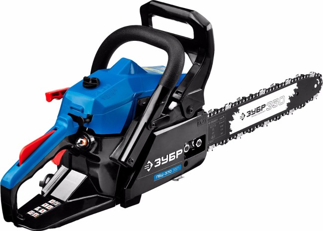 Пила цепная бензиновая, ЗУБР Профессионал ПБЦ-370 35П, хромир. цилиндр, праймер, 37 см3 (1,2 кВт), шина 35 см, 10800 об/мин,  ( ПБЦ-370 35П )