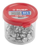 Сплав ЗУБР, РОЗЕ (Sn25,Pb25,Bi50), легкоплавкий в гранулах, 50гр, ( 55457-050 ) Сплав ЗУБР, РОЗЕ (Sn25,Pb25,Bi50), легкоплавкий в гранулах, 50гр, ( 55457-050 )