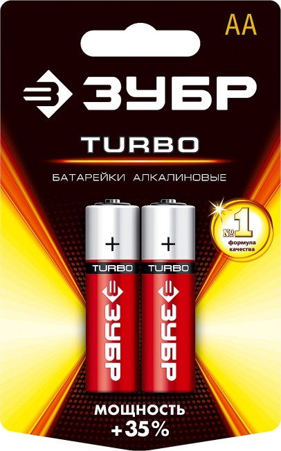 Щелочная батарейка 1.5 В, тип АА, 2 шт, ЗУБР Turbo ( 59213-2C_z01 ) Щелочная батарейка 1.5 В, тип АА, 2 шт, ЗУБР Turbo ( 59213-2C_z01 )