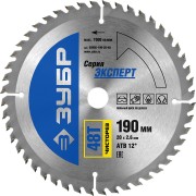 Диск пильный "Чистый рез" по дереву, усиленный, 190х20мм, 48Т, ЗУБР, ( 36905-190-20-48 ) Диск пильный "Чистый рез" по дереву, усиленный, 190х20мм, 48Т, ЗУБР, ( 36905-190-20-48 )