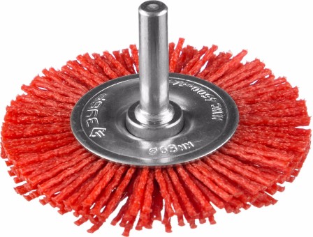 ЗУБР "ПРОФЕССИОНАЛ". Щетка дисковая для дрели, нейлоновая проволока с абразивным покрытием, 63мм,  ( 35161-063_z02 )