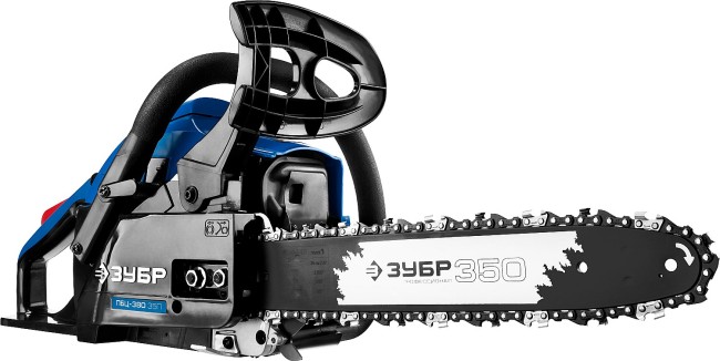 Пила цепная бензиновая, ЗУБР Профессионал ПБЦ-380 35П, хромир. цилиндр, праймер, 37,2 см3 (1,4 кВт), шина 35 см, 10800 об/мин,  ( ПБЦ-380 35П )