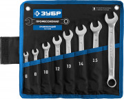 Набор комбинированных гаечных ключей 8 шт, 6 - 17 мм, ЗУБР Набор комбинированных гаечных ключей 8 шт, 6 - 17 мм, ЗУБР