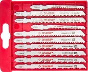 Набор ЗУБР "ЭКСПЕРТ" Полотна для эл/лобзика, Cr-V, по дереву, EU-хвост., пласт. бокс, 10шт, ( 15580-H10 ) Набор ЗУБР "ЭКСПЕРТ" Полотна для эл/лобзика, Cr-V, по дереву, EU-хвост., пласт. бокс, 10шт, ( 15580-H10 )