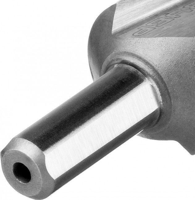 Сверло ЗУБР ступенчатое по сталям и цвет. мет. ст. Р6М5, d=4-20мм, 9ступ. d=4-20, L-75 мм, трехгран. хвост. 8мм,  ( 29670-4-20-9_z01 )