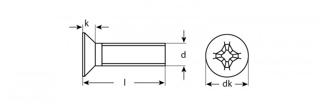 Винт DIN 965, M6 x 75 мм, 5 кг, кл. пр. 4.8, оцинкованный, ЗУБР,  ( 303110-06-075 )