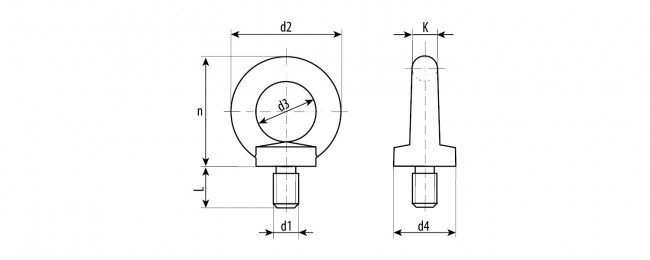 Рым-болт DIN 580, М8, 25 шт, оцинкованный, ЗУБР Профессионал,  ( 4-304315-08 )