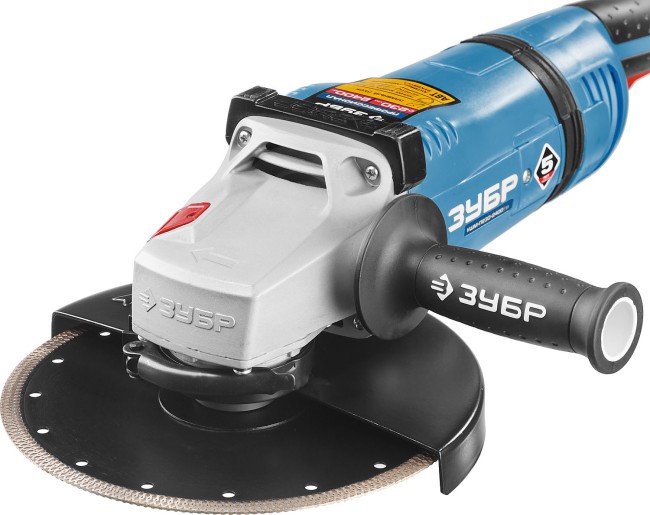 Углошлифовальная машина (болгарка), ЗУБР Профессионал УШМ-П230-2400 ПВ, антивибрационная защита, плавный пуск, 230 мм, 6000 об/мин, 2400 Вт,  ( УШМ-П230-2400 ПВ )