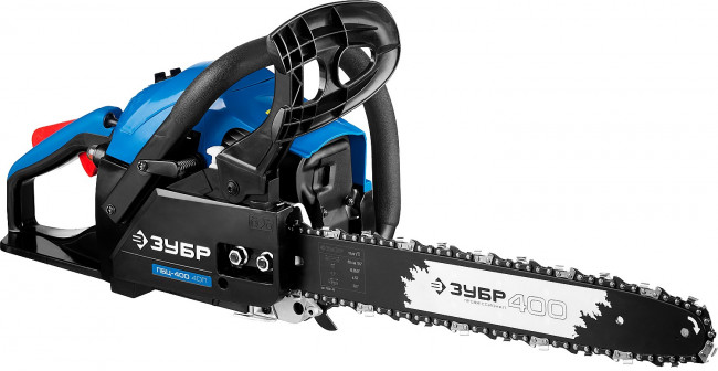 Пила цепная бензиновая, ЗУБР Профессионал ПБЦ-400 40П, хромир. цилиндр, праймер, 40 см3 (1,5 кВт), шина 40 см, 10800 об/мин,  ( ПБЦ-400 40П )