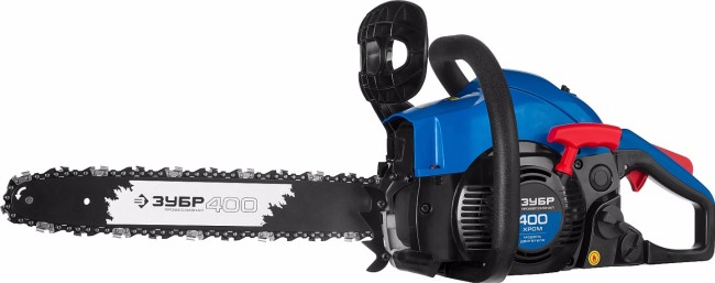 Пила цепная бензиновая, ЗУБР Профессионал ПБЦ-400 40П, хромир. цилиндр, праймер, 40 см3 (1,5 кВт), шина 40 см, 10800 об/мин,  ( ПБЦ-400 40П )