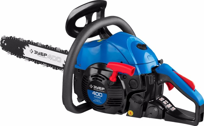 Пила цепная бензиновая, ЗУБР Профессионал ПБЦ-400 40П, хромир. цилиндр, праймер, 40 см3 (1,5 кВт), шина 40 см, 10800 об/мин,  ( ПБЦ-400 40П )