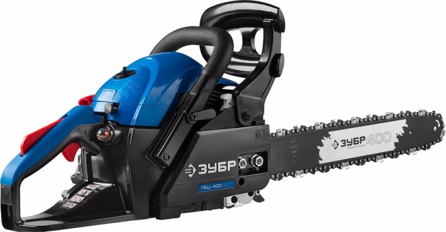 Пила цепная бензиновая, ЗУБР Профессионал ПБЦ-400 40П, хромир. цилиндр, праймер, 40 см3 (1,5 кВт), шина 40 см, 10800 об/мин,  ( ПБЦ-400 40П )