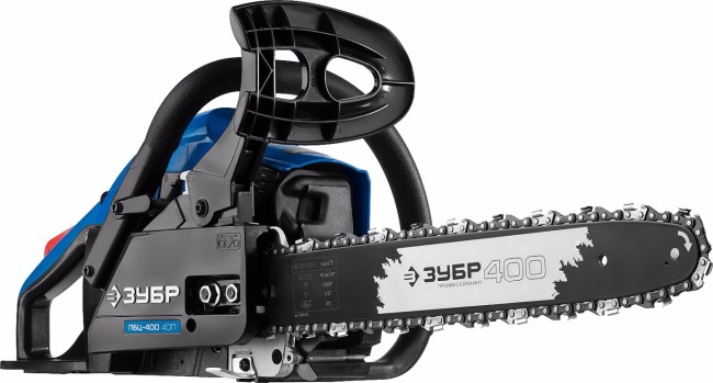 Пила цепная бензиновая, ЗУБР Профессионал ПБЦ-400 40П, хромир. цилиндр, праймер, 40 см3 (1,5 кВт), шина 40 см, 10800 об/мин,  ( ПБЦ-400 40П )