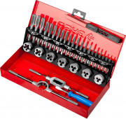 Набор метчиков и плашек ЗУБР "МАСТЕР", сталь 9ХС, 32 предмета, ( 28129-H32_z01 ) Набор метчиков и плашек ЗУБР "МАСТЕР", сталь 9ХС, 32 предмета, ( 28129-H32_z01 )