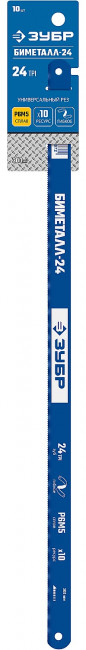 ЗУБР БИМЕТАЛЛ-24 Биметаллическое полотно по металлу  10 шт  24 TPI на карточке ( 15855-24-10_z01 )