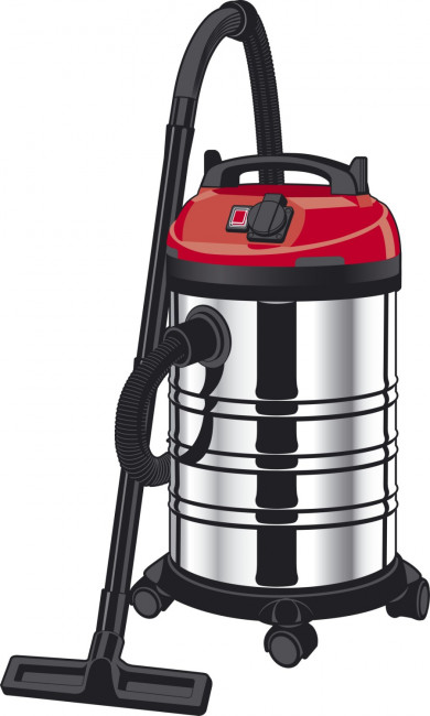 Пылесос строительный, ЗУБР ПУ-30-1400 М3, модель М3-30, 30 л, 1400 Вт, сухая и влажная уборка, корпус из нержавеющей стали, розетка до 2000Вт,  ( ПУ-30-1400 М3 )