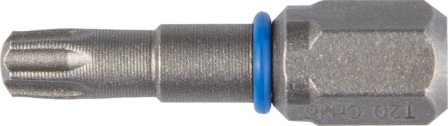 Биты ЗУБР "ЭКСПЕРТ" торсионные кованые, обточенные, хромомолибденовая сталь, тип хвостовика C 1/4", T20, 25мм, 2шт  ,  ( 26015-20-25-2 )