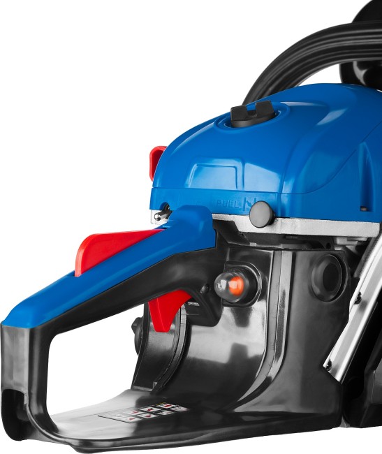 Пила цепная бензиновая, ЗУБР Профессионал ПБЦ-490 45ДП, хромир. цилиндр, праймер, декомпрессионный клапан, 49 см3 (2,2 кВт), шина 45 см, 12500 об/мин,  ( ПБЦ-490 45ДП )