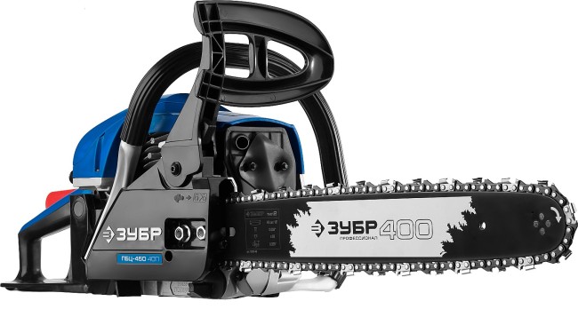 Пила цепная бензиновая, ЗУБР Профессионал ПБЦ-490 45ДП, хромир. цилиндр, праймер, декомпрессионный клапан, 49 см3 (2,2 кВт), шина 45 см, 12500 об/мин,  ( ПБЦ-490 45ДП )
