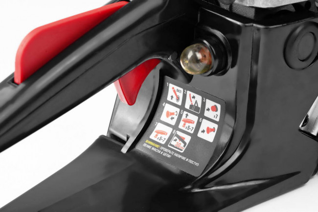 Пила цепная бензиновая, ЗУБР Профессионал ПБЦ-490 45ДП, хромир. цилиндр, праймер, декомпрессионный клапан, 49 см3 (2,2 кВт), шина 45 см, 12500 об/мин,  ( ПБЦ-490 45ДП )