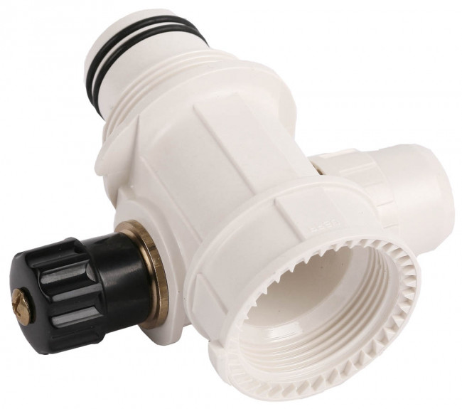 Коллектор ЗУБР "ШиреФит" сборный с вентилем"внутренняя резьба - штуцер с гайкой - штуцер с гайкой", 20мм-16мм-20мм  ,  ( 51517-20-16-20 )