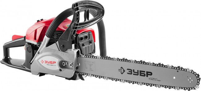 Пила цепная бензиновая, ЗУБР Профессионал ПБЦ-560 45ДП, хромир. цилиндр, праймер, декомпрессионный клапан, 56 см3 (2,4 кВт), шина 45 см, 12500 об/мин,  ( ПБЦ-560 45ДП )