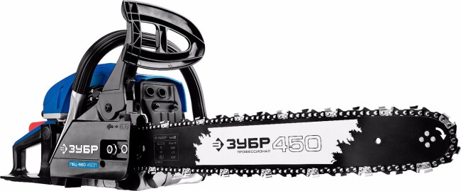 Пила цепная бензиновая, ЗУБР Профессионал ПБЦ-560 45ДП, хромир. цилиндр, праймер, декомпрессионный клапан, 56 см3 (2,4 кВт), шина 45 см, 12500 об/мин,  ( ПБЦ-560 45ДП )