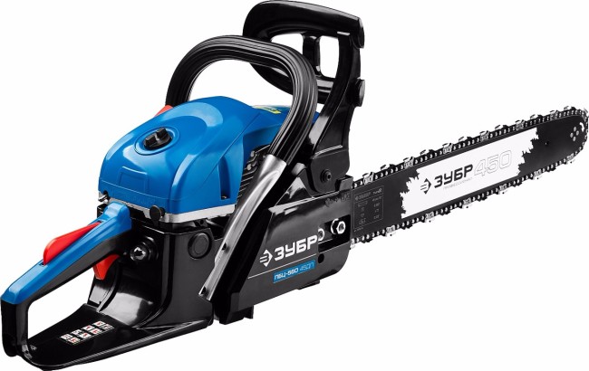 Пила цепная бензиновая, ЗУБР Профессионал ПБЦ-560 45ДП, хромир. цилиндр, праймер, декомпрессионный клапан, 56 см3 (2,4 кВт), шина 45 см, 12500 об/мин,  ( ПБЦ-560 45ДП )