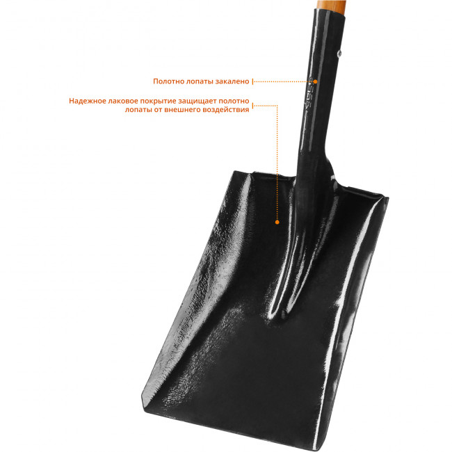 Лопата "Профи-10" совковая, деревянный черенок, ЗУБР Профессионал ( 39361_z02 )