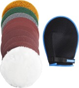 Набор ЗУБР "ЭКСПЕРТ" для ручных полировально-шлифовальных работ, 11 предметов ,  ( 3592-180-H11 ) Набор ЗУБР "ЭКСПЕРТ" для ручных полировально-шлифовальных работ, 11 предметов ,  ( 3592-180-H11 )