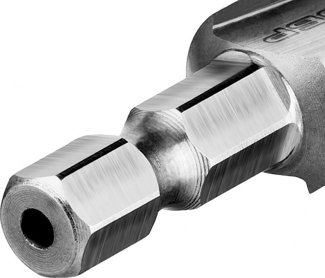 Сверло ЗУБР ступенчататое по сталям и цвет. мет. ст. Р6М5, d=4-12мм, 5ступ. d=4-6-8-10-12, L-65мм, шестигран.хвост.1/4",  ( 29670-4-12-5_z01 )