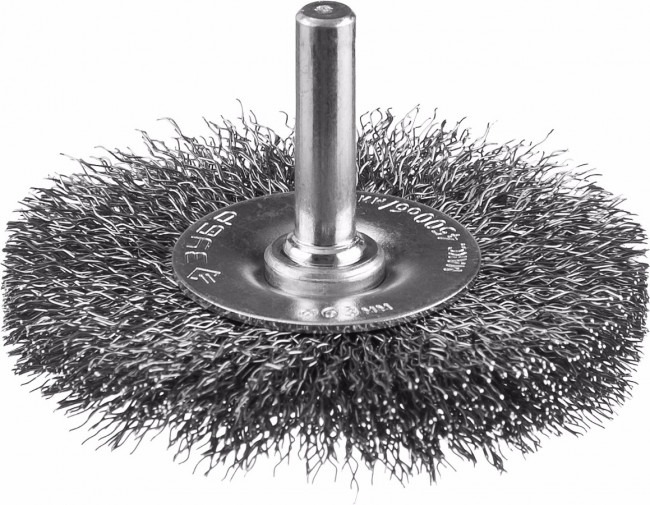 ЗУБР "ПРОФЕССИОНАЛ". Щетка дисковая для дрели, витая стальная проволока 0,3мм, 63мм,  ( 35198-063_z02 )