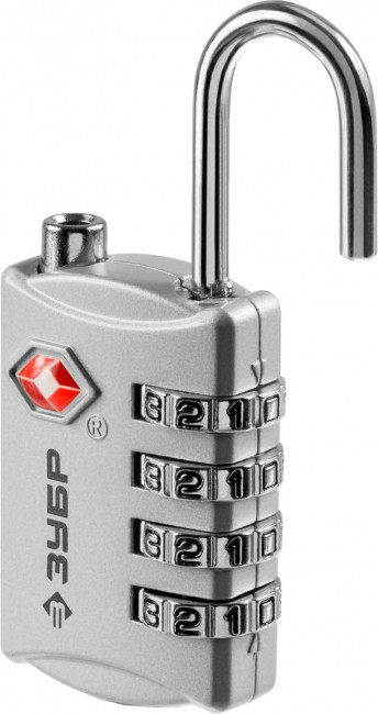 Замок TSA багажный, кодовый, 4 диска, ЗУБР Профессионал, ( 37114 )