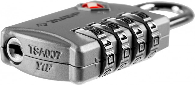 Замок TSA багажный, кодовый, 4 диска, ЗУБР Профессионал, ( 37114 )