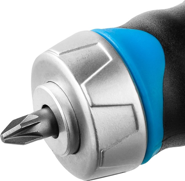 Набор ЗУБР "ПРОФЕССИОНАЛ": Отвертка реверсив с двухкомп рукоят, насадки, CrMo, рукоят с отсеком для хранения бит, 38 предметов,  ( 25352-H38 )