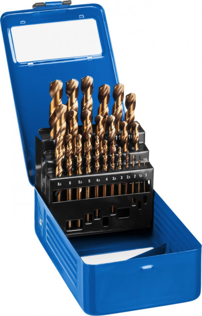 Набор сверл по металлу 25 шт (d=1-13 мм), КОБАЛЬТ, сталь Р6М5К5, класс А, ЗУБР Профессионал, (  29626-H25 )