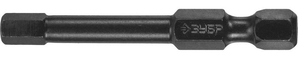 Биты ЗУБР "ПРОФИ" HEX5, тип хвостовика E 1/4", 50мм, 2шт, на карточке  ,  ( 26027-5-50-S2 )