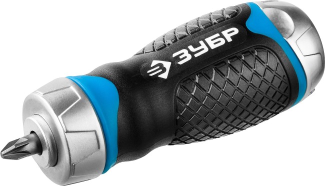 Набор ЗУБР "ПРОФЕССИОНАЛ": Отвертка реверсив с двухкомп рукоят, насадки, CrMo, рукоят с отсеком для хранения бит, 24 предмета,  ( 25353-H24 )