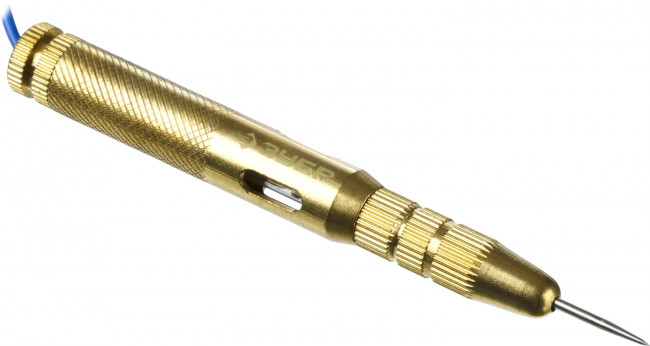 Пробник ЗУБР "ЭКСПЕРТ" для автопроводки, латунный, провод 150см, 6-24В, 115мм,  ( 25740 )