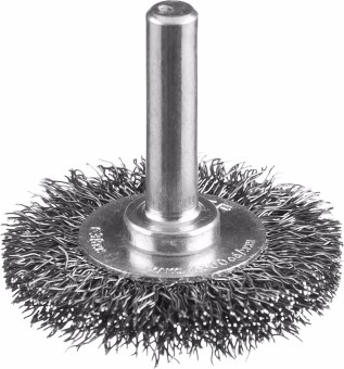 ЗУБР "ПРОФЕССИОНАЛ". Щетка дисковая для дрели, витая стальная проволока 0,3мм, 38мм,  ( 35198-038_z02 )