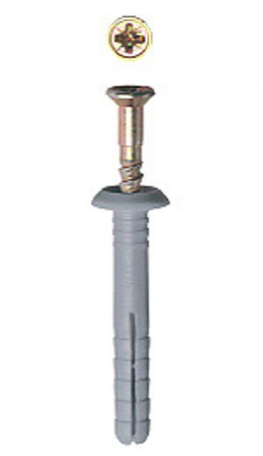 Дюбель-гвоздь полипропиленовый, грибовидный бортик, 6 x 40 мм, 100 шт, ЗУБР,  ( 4-301355-06-040 )