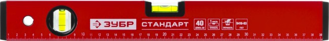 Уровень ЗУБР "СТАНДАРТ" коробчатый, 2 противоударные ампулы, 40см,  ( 34588-040 ) Уровень ЗУБР "СТАНДАРТ" коробчатый, 2 противоударные ампулы, 40см,  ( 34588-040 )