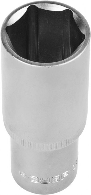 Головка торцовая ЗУБР "МАСТЕР" (1/2"), удлиненная, Cr-V, FLANK, хроматированное покрытие, 24мм,  ( 27726-24 )