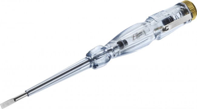 Пробник ЗУБР "ЭКСПЕРТ" электрический, на карточке, 100-500В, 145мм,  ( 25720 )